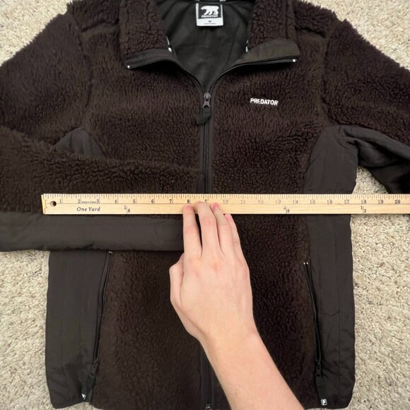 Predator Jacket Women’s Medium Chunky Fleece Full Zip Long Sleeve Brown Soft - Picture 3 of 10